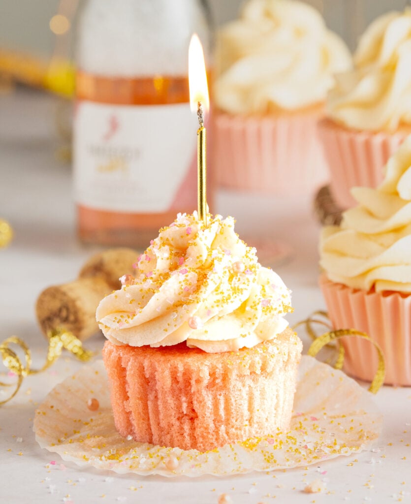 Pink Champagne Cupcakes