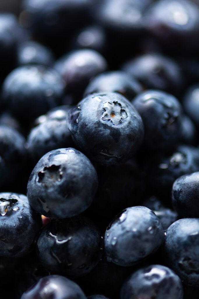 close up of blueberries