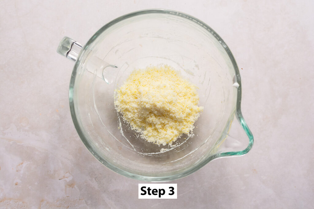 lemon zest rubbed into granulated sugar