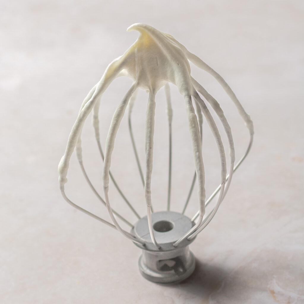 soft peaks when making mascarpone whipped cream