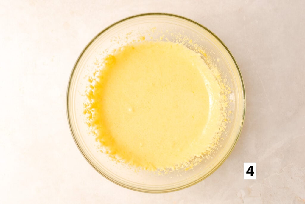 whipped egg yolks and sugar in a bowl