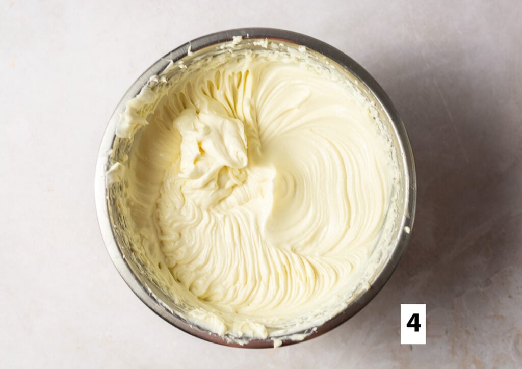 cream cheese whipped with white chocolate