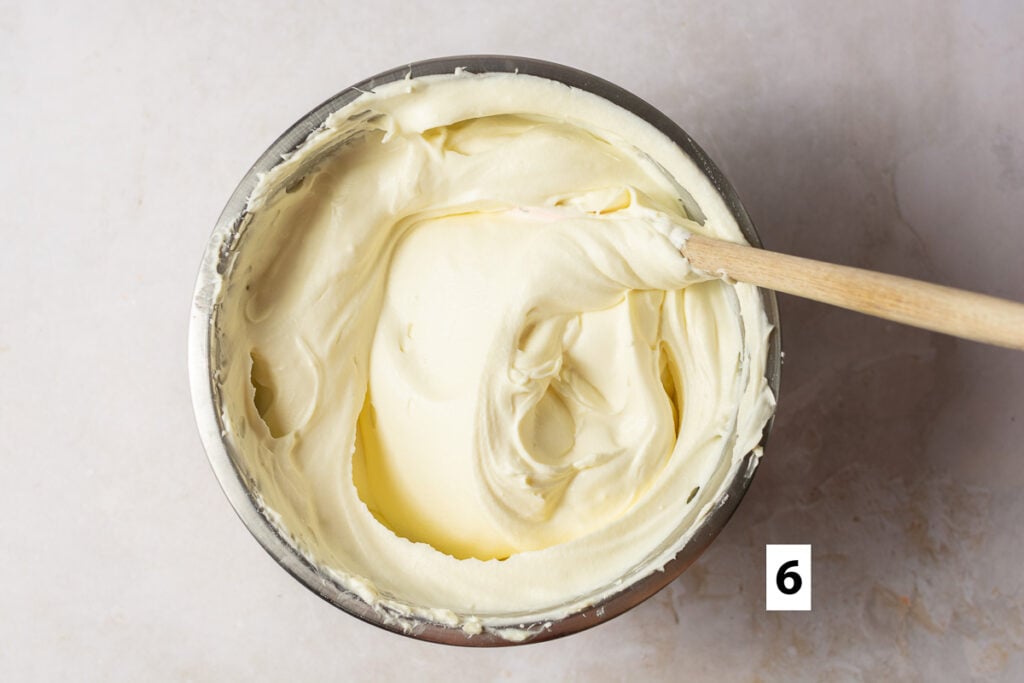 no bake cheesecake batter in a bowl