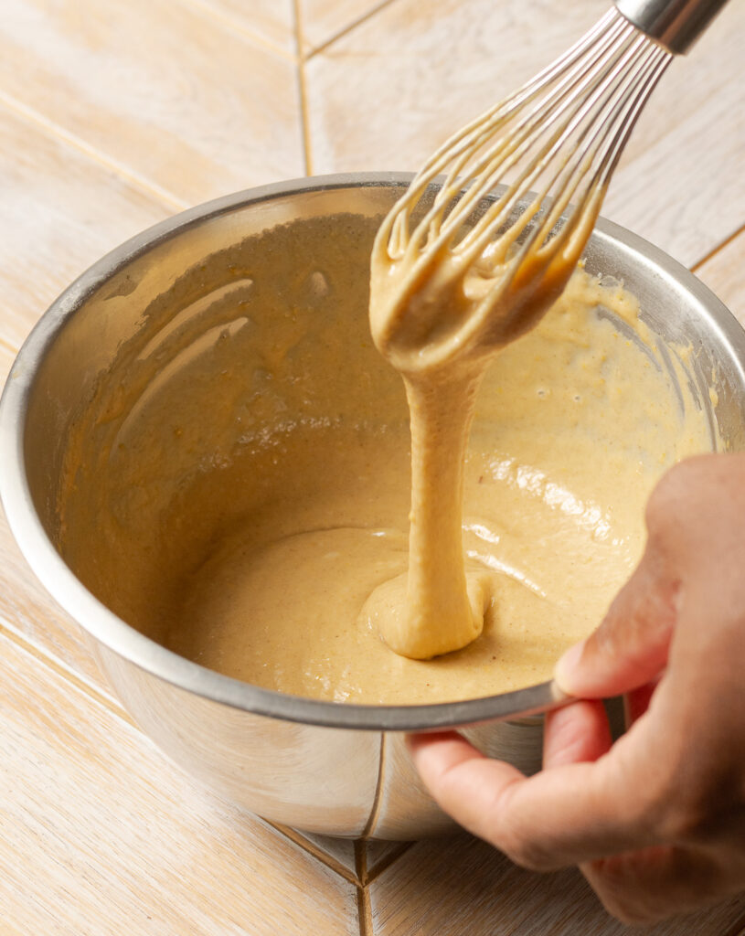 funnel cake batter in a bowl