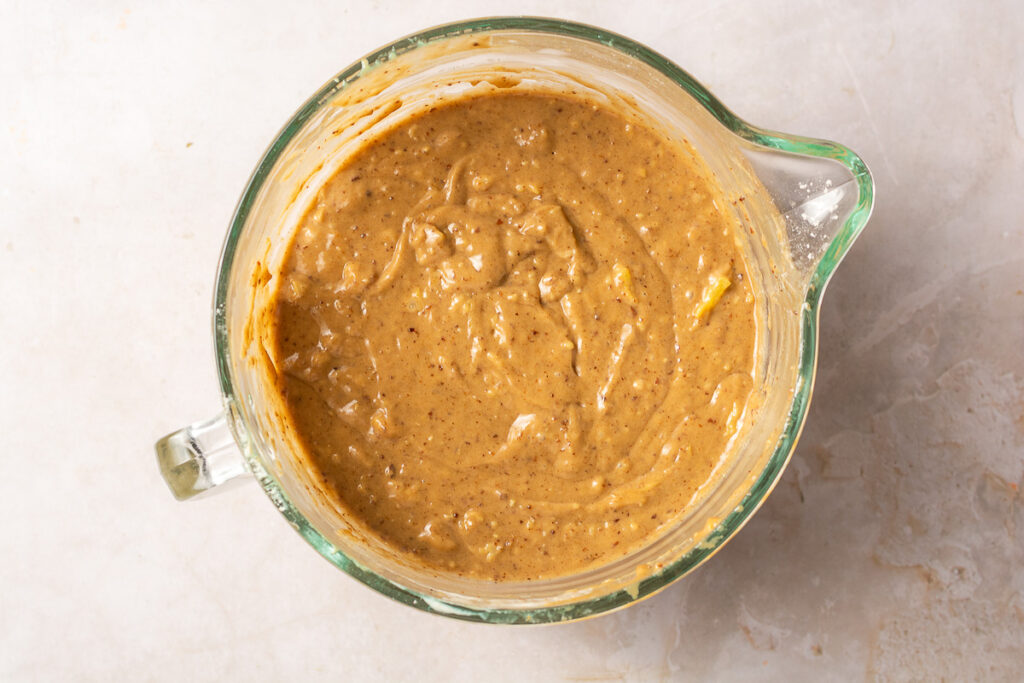 hummingbird cake batter in a bowl