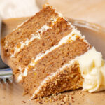 slice of hummingbird cake on a plate