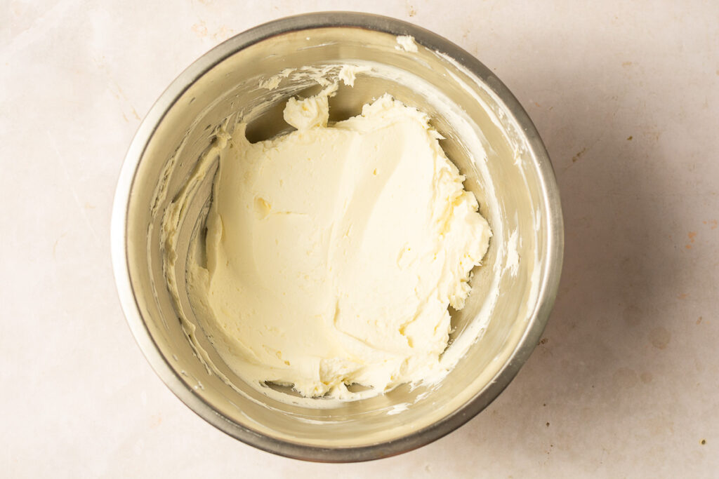 beat cream cheese and butter