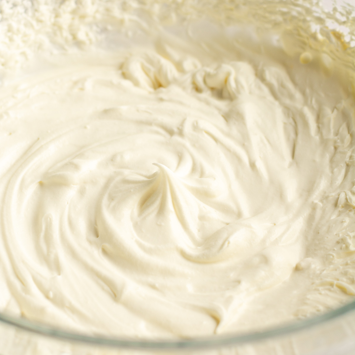 heavy cream whipped to soft peaks