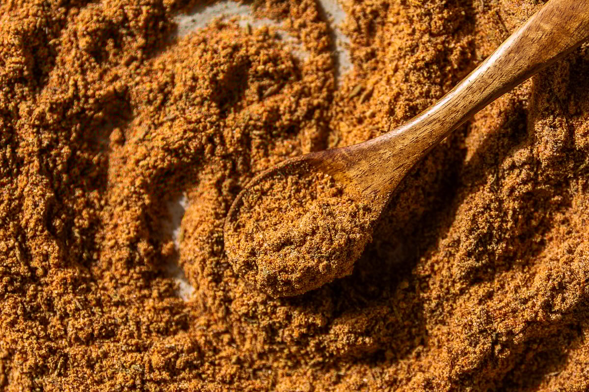 homemade taco seasoning on a plate.